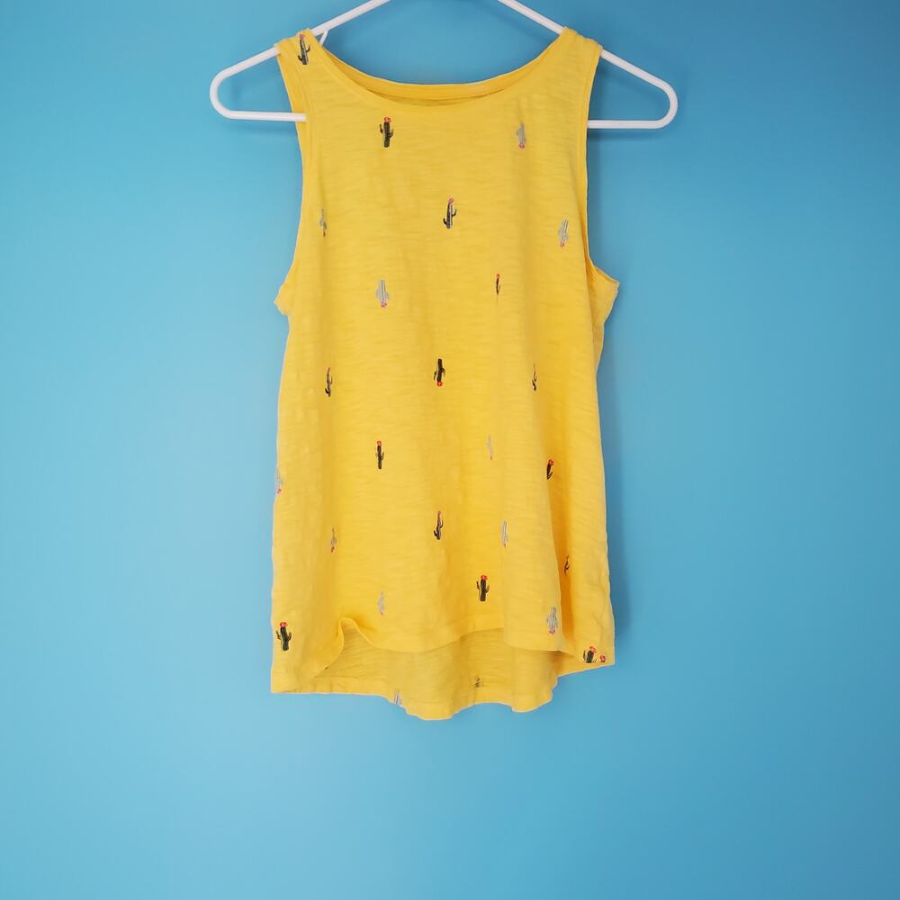 Old Navy Tank Size Small Everywear Yellow Cactus Wide Strap